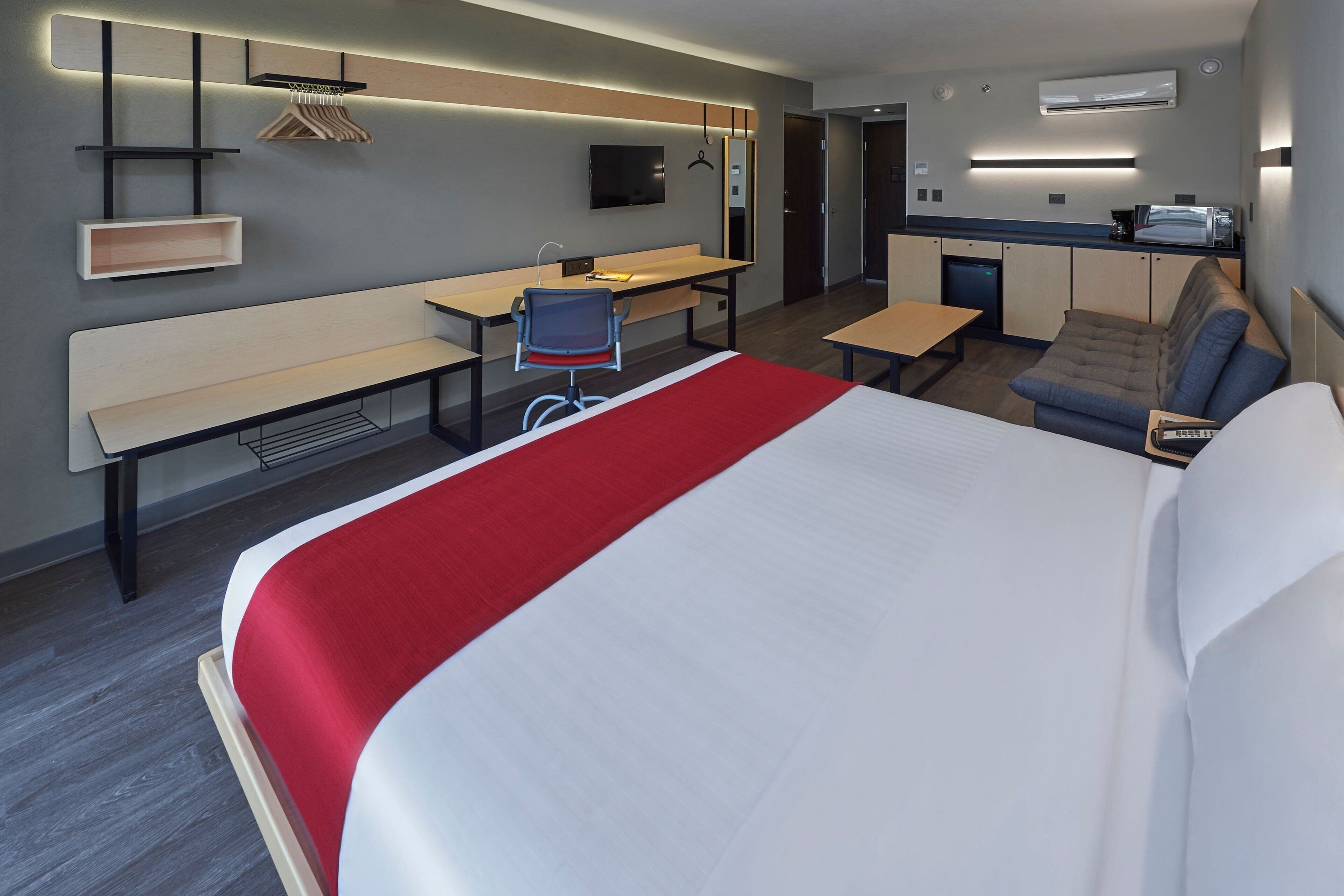 suite, 1 king bed with sofa bed, non smoking | 1 bedroom, desk, blackout curtains, iron/ironing board