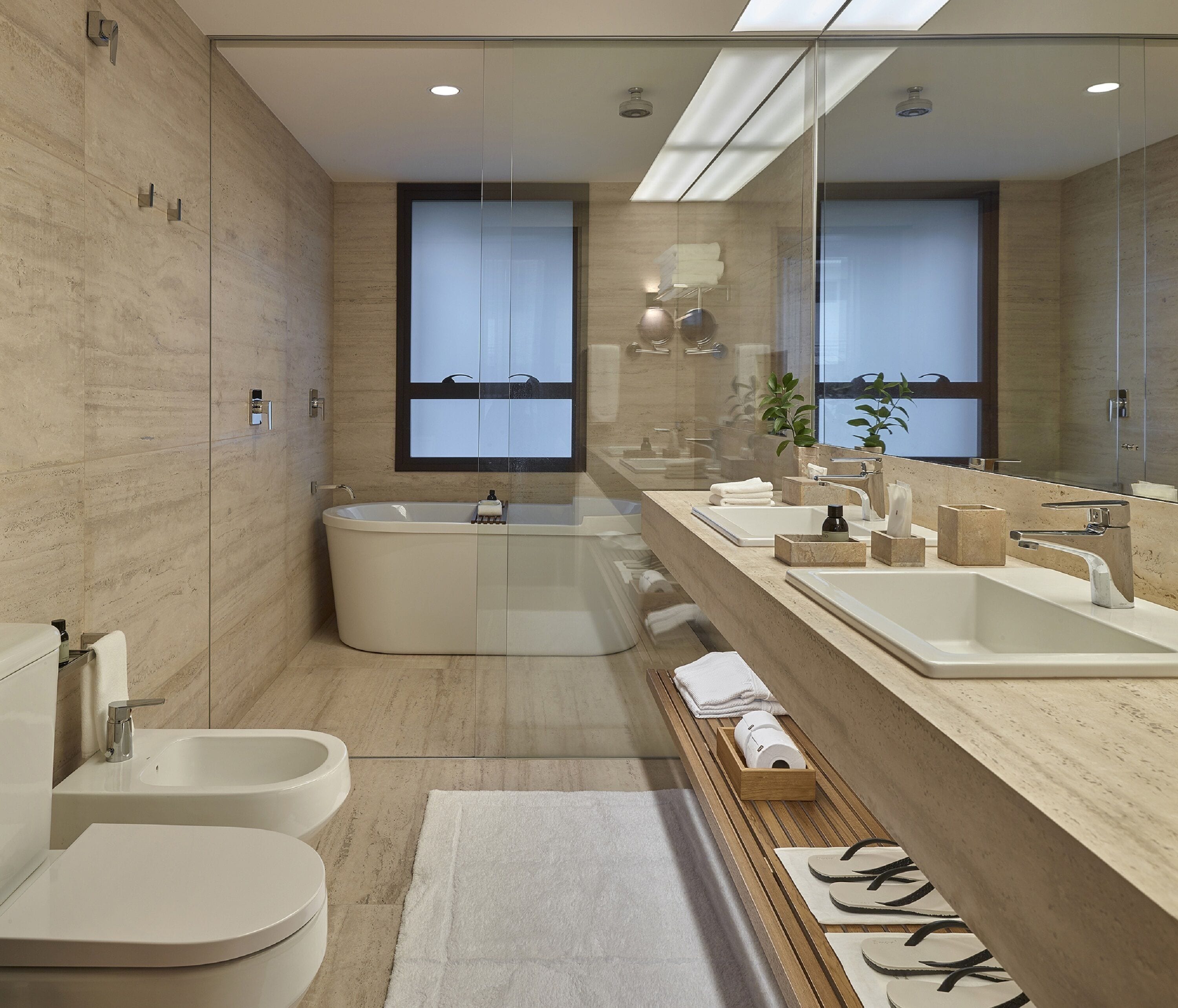 free toiletries, hair dryer, bathrobes, slippers