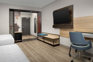 Chambre, 2 grands lits, accessible aux personnes à mobilité réduite (Hearing, Roll-in Shower)