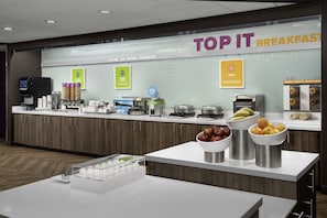 Free daily buffet breakfast