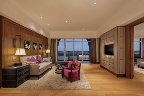 En 49-tommers TV med kabel-kanaler