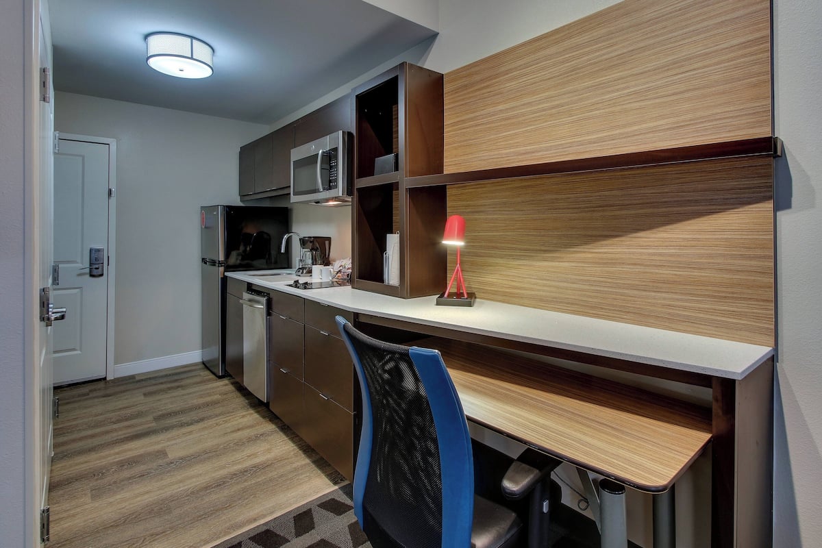 desk, blackout curtains, iron/ironing board, free cots/infant beds