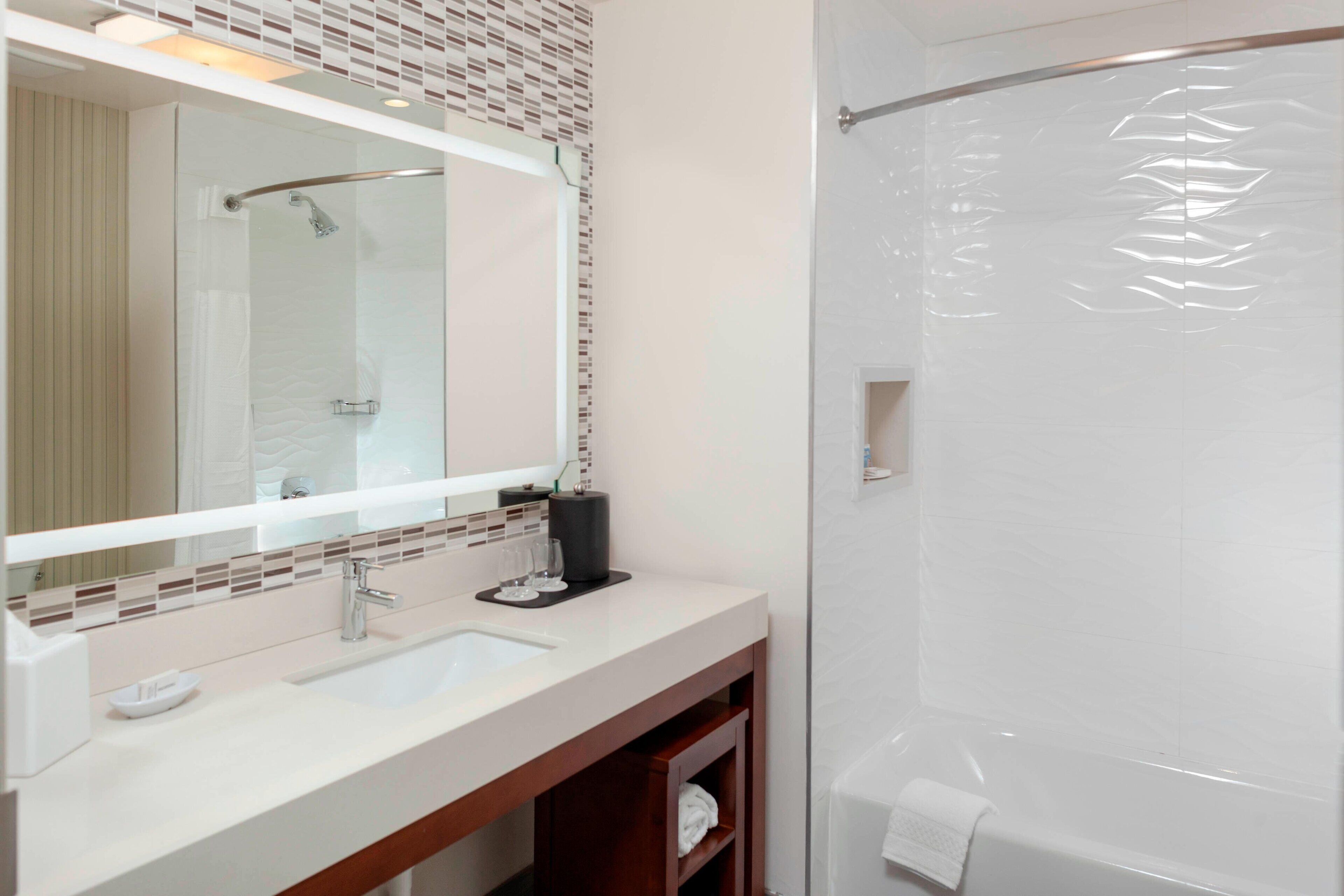 free toiletries, hair dryer, towels