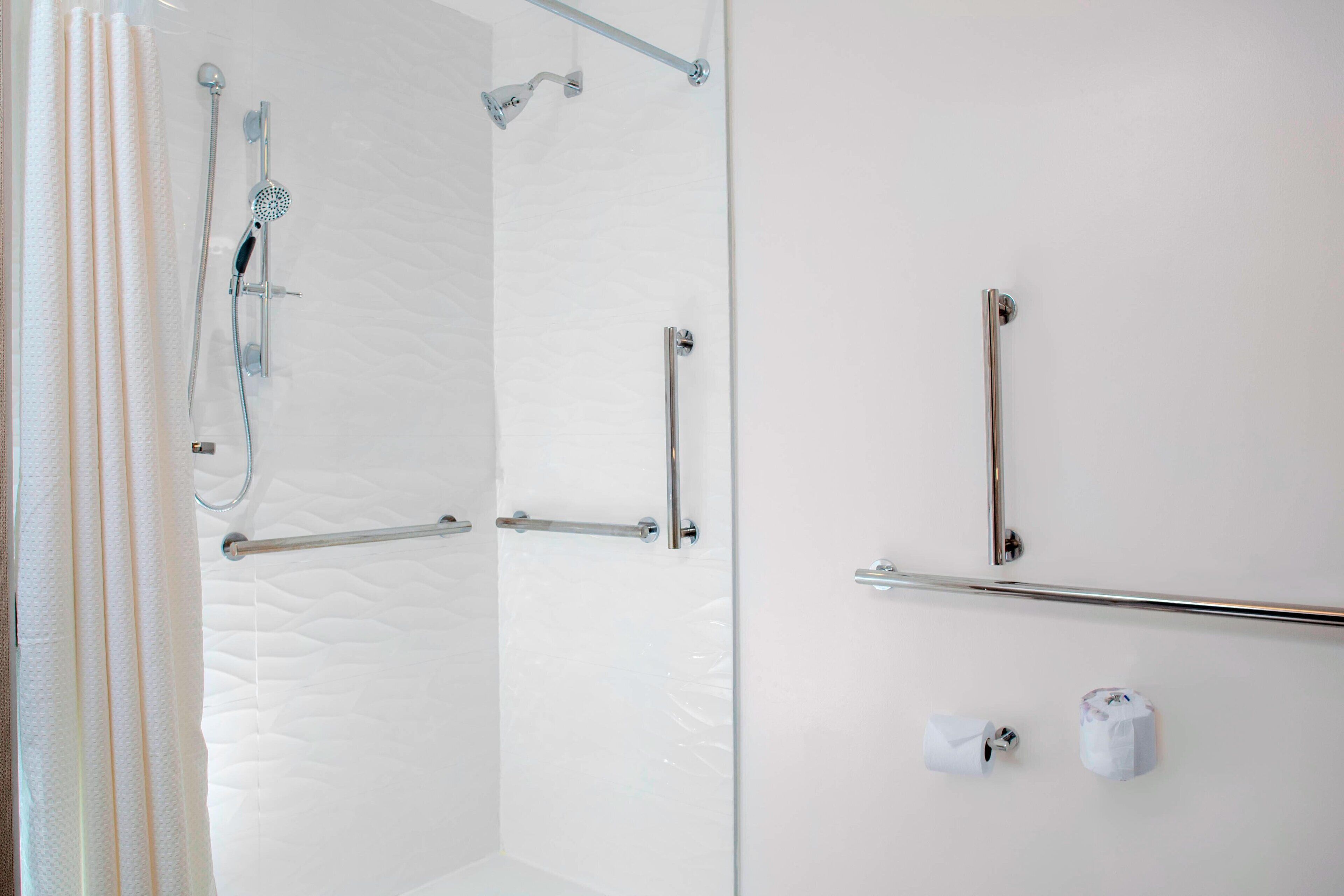 free toiletries, hair dryer, towels