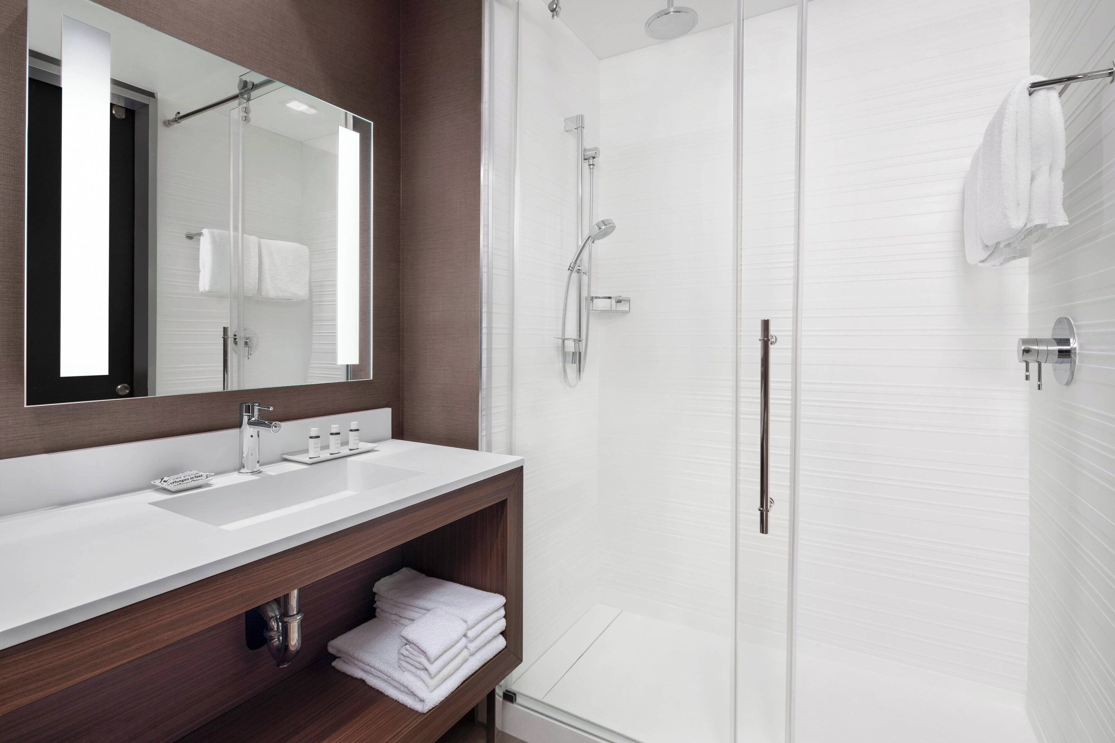 free toiletries, hair dryer, towels