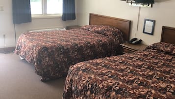 Basic Room, 2 Double Beds, Non Smoking | Free WiFi, bed sheets