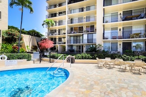 A heated pool