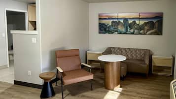 Desk, blackout curtains, free WiFi, bed sheets