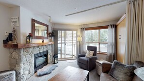 TV, fireplace, DVD player