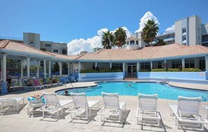 A heated pool