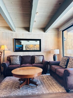 TV, fireplace - Tahoe Keys Condo W/ Dock, Beach, & Pool Access | TKC0811 (South Lake Tahoe)