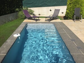 Piscine extérieure, piscine chauffée
