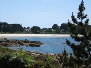 Vlak bij het strand