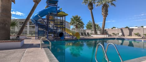 Indoor pool, a heated pool