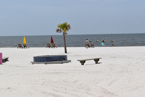 Sun loungers, beach towels