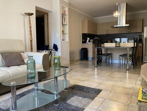 TV, DVD player, books