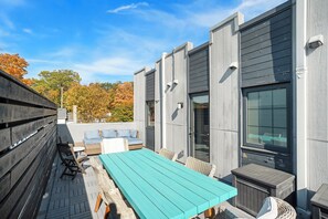 Outdoor dining - Modern Lake View Condo Located Downtown Saugatuck with Spacious Rooftop Patio (Saugatuck)