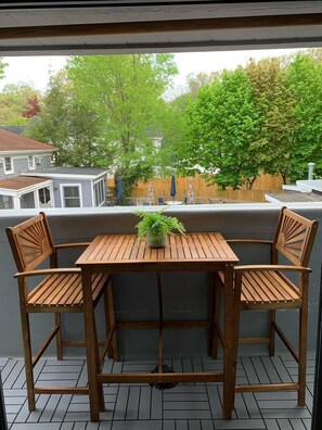 Outdoor dining - Modern Lake View Condo Located Downtown Saugatuck with Spacious Rooftop Patio (Saugatuck)