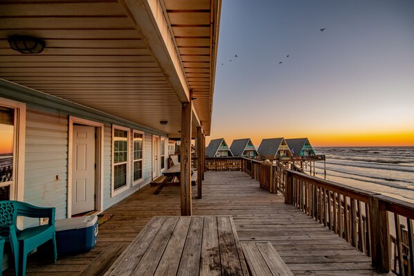 Terrace/patio - Beach Front On Pedestrian Beach - bare feet to beach_Dec9-13_Sale!_@155nt+10%OFF (Surfside Beach)
