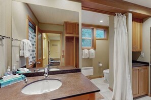 Free toiletries, hair dryer, towels