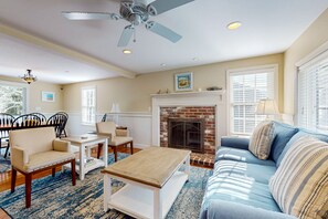 TV, DVD player, books