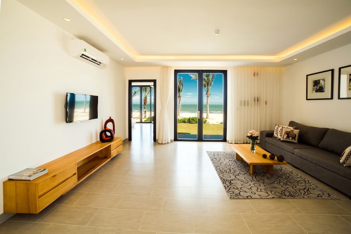 Premium-Villa, 2 Schlafzimmer | Wohnzimmer | LCD-Fernseher