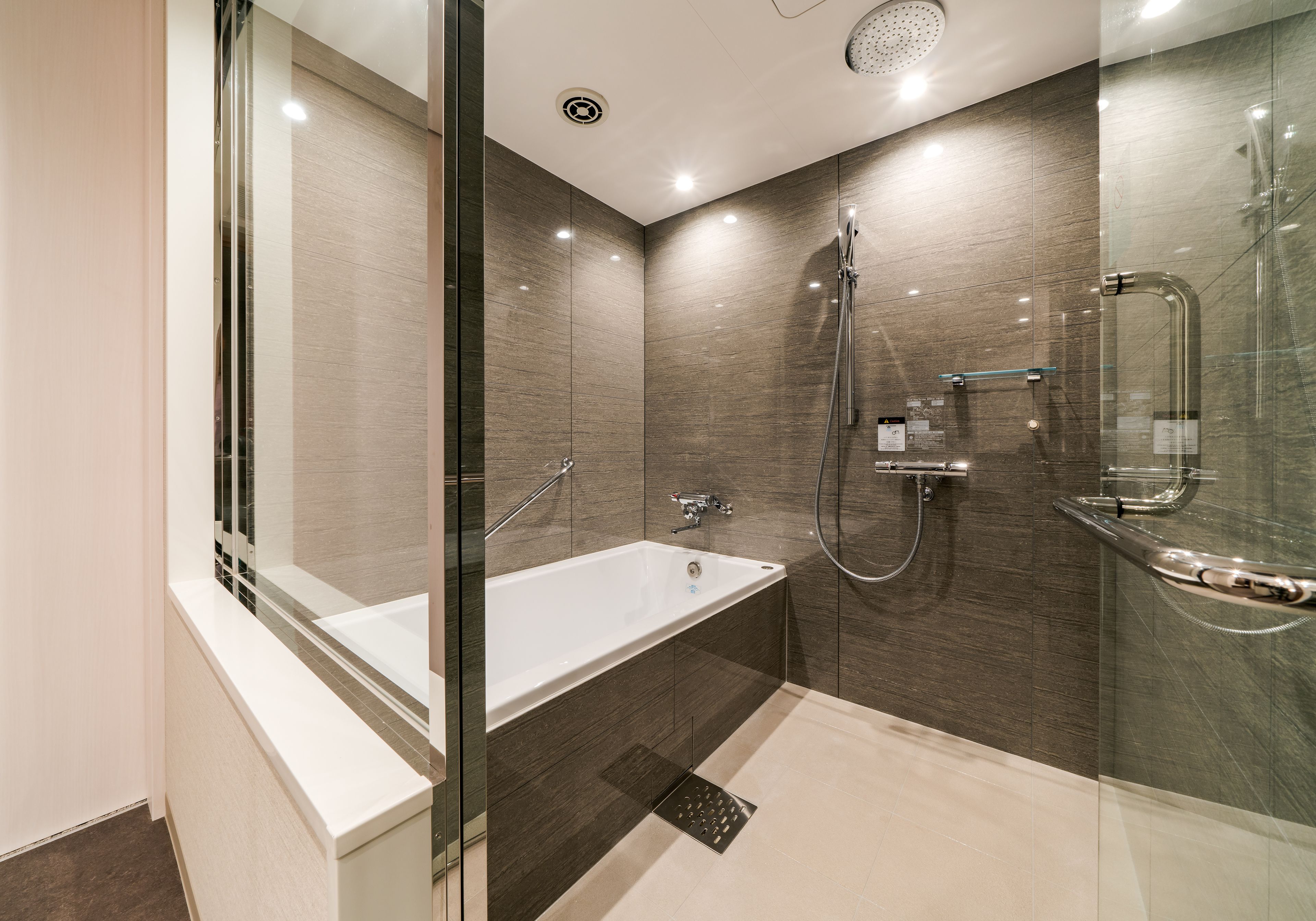 castle suite room, non smoking  | bathroom | separate bathtub and shower, slippers, electronic bidet, towels
