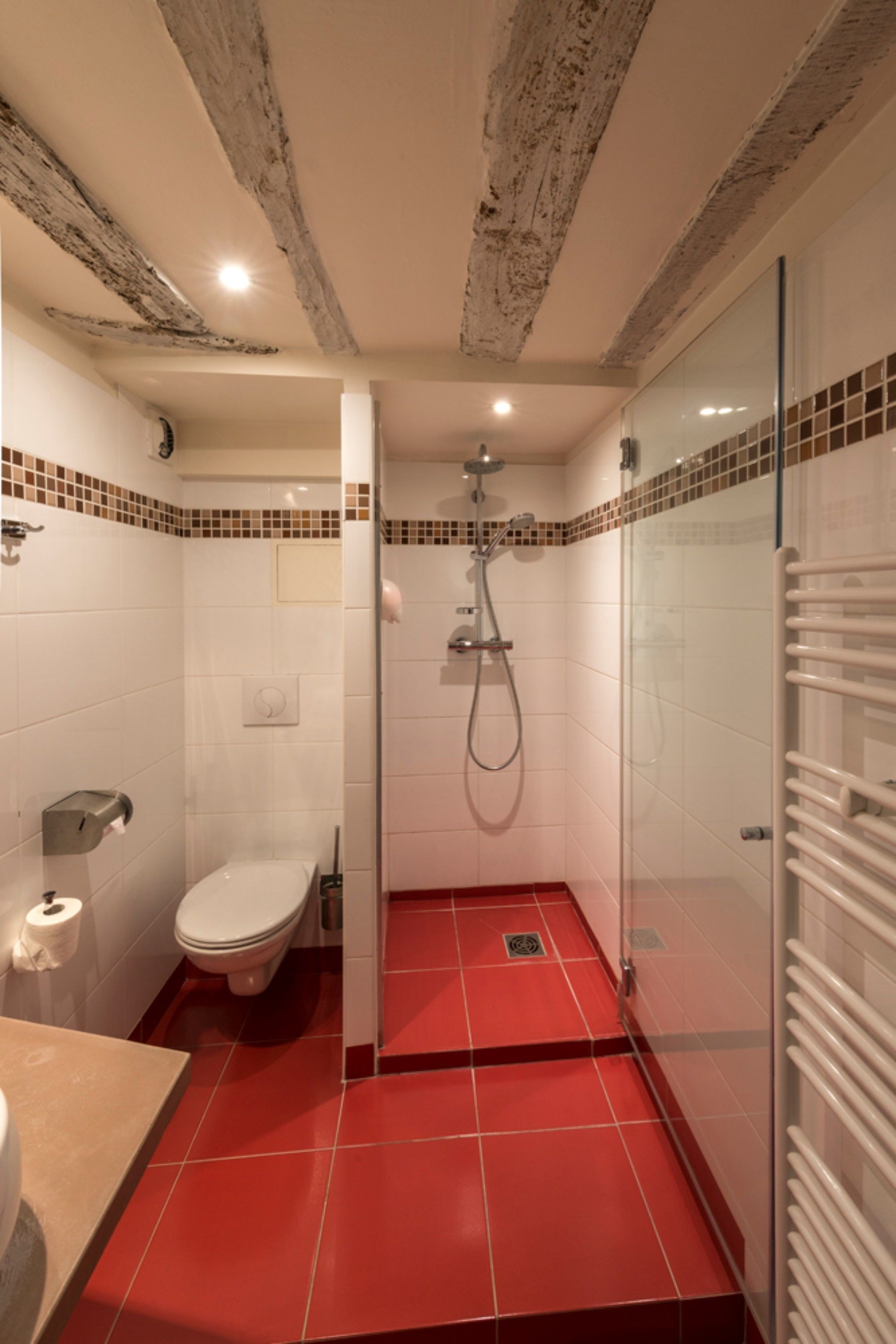 superior double room, 1 king bed | bathroom shower