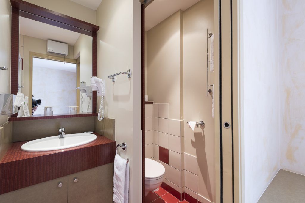 free toiletries, hair dryer, towels, soap