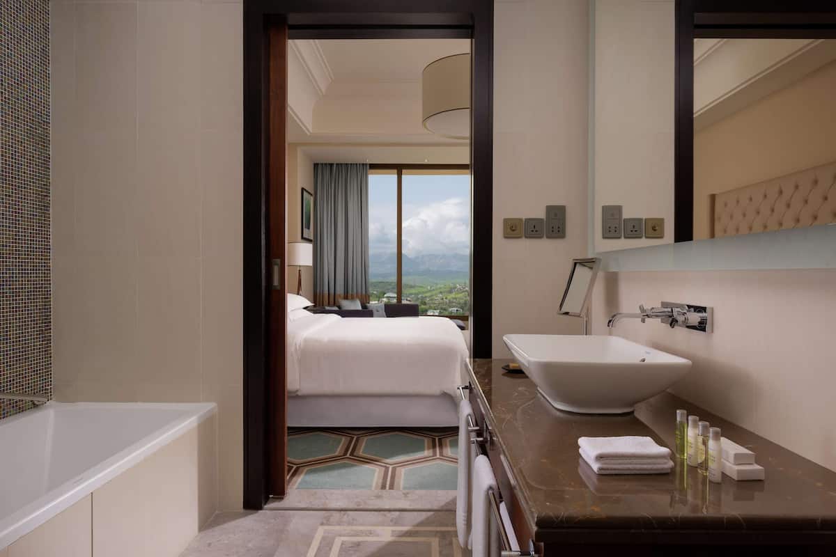 bathrobes, slippers, towels