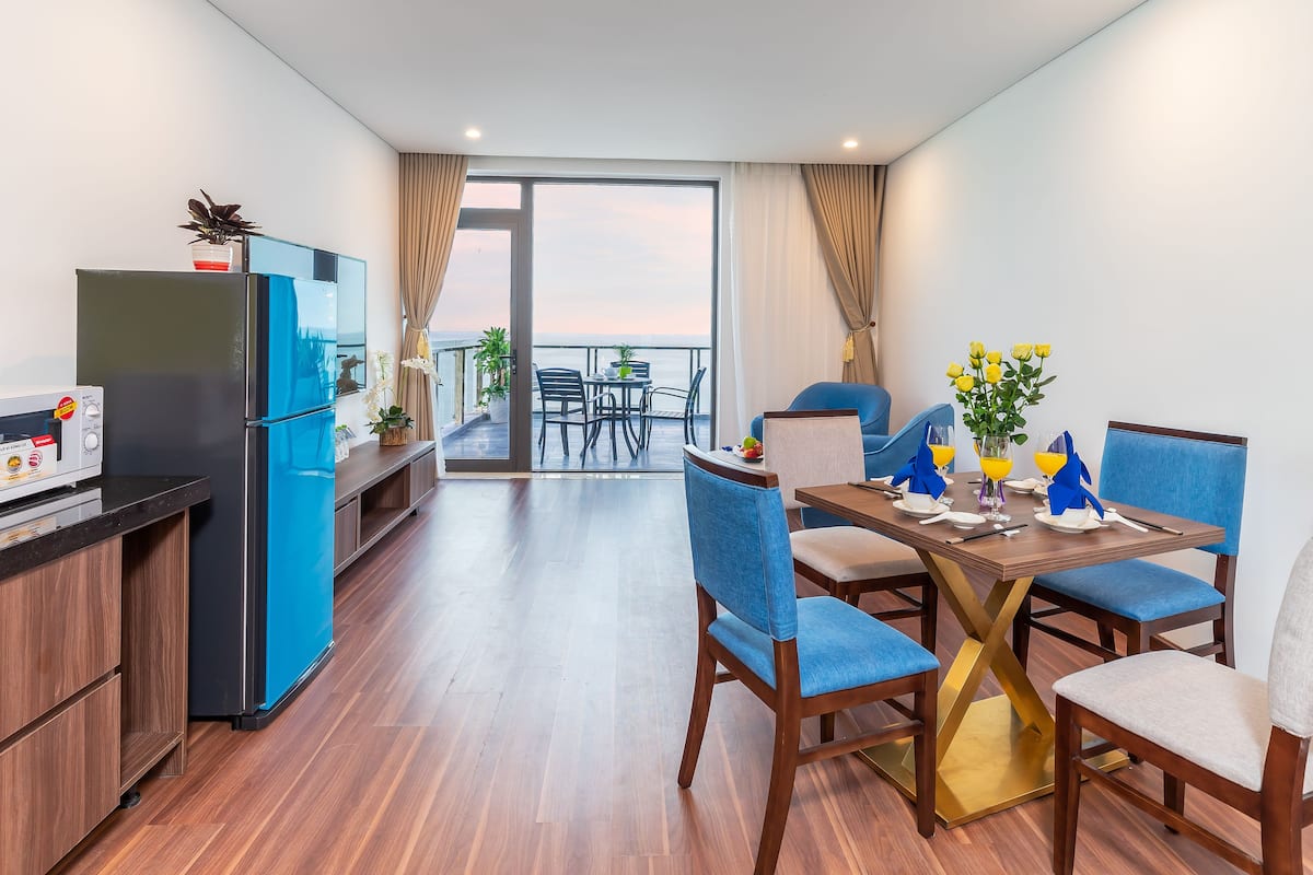 Family Apartment, Ocean View | 1 bedroom, premium bedding, down comforters, memory foam beds