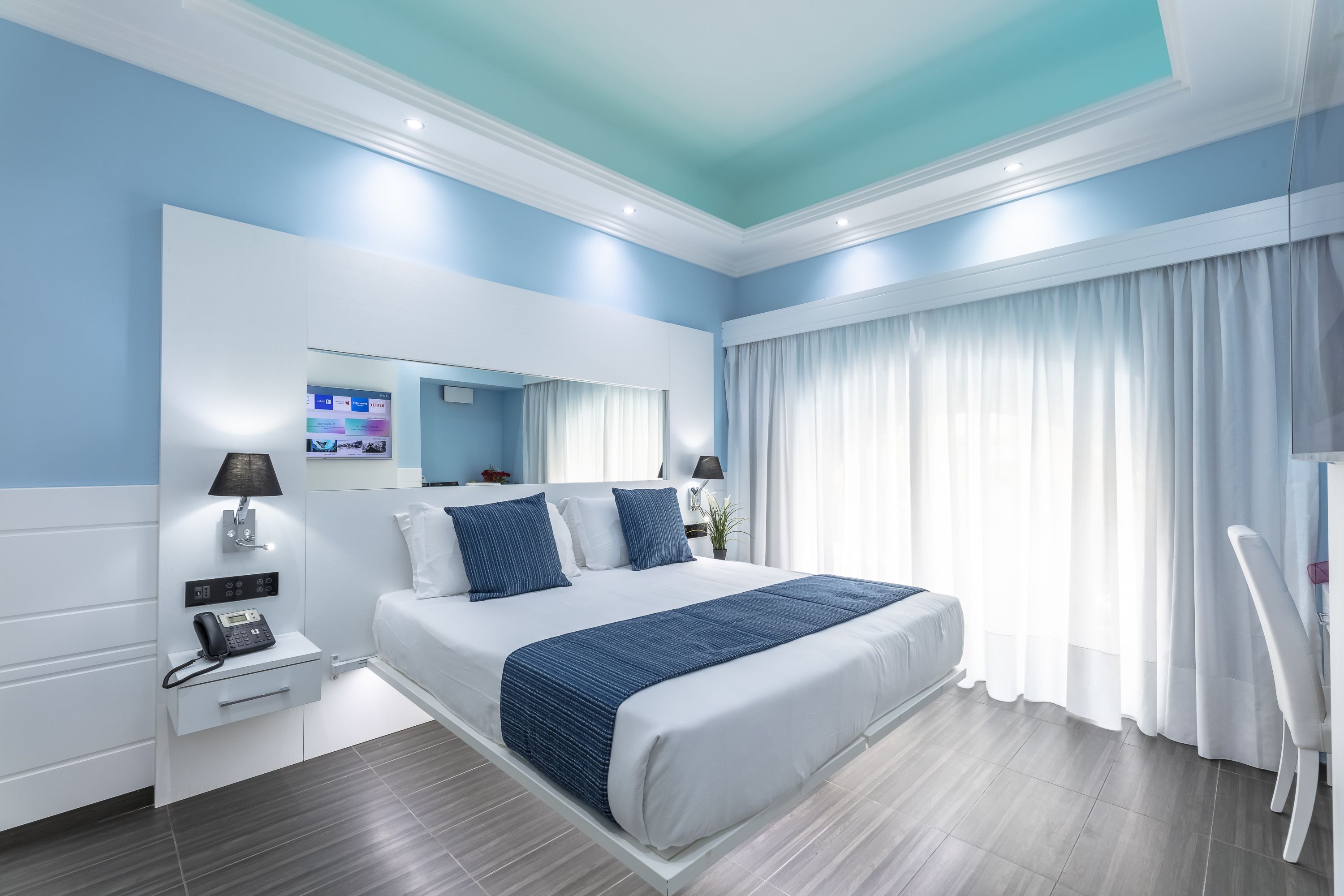 Chambre Double Deluxe, vue ville | Draps en coton égyptien, literie de qualité supérieure