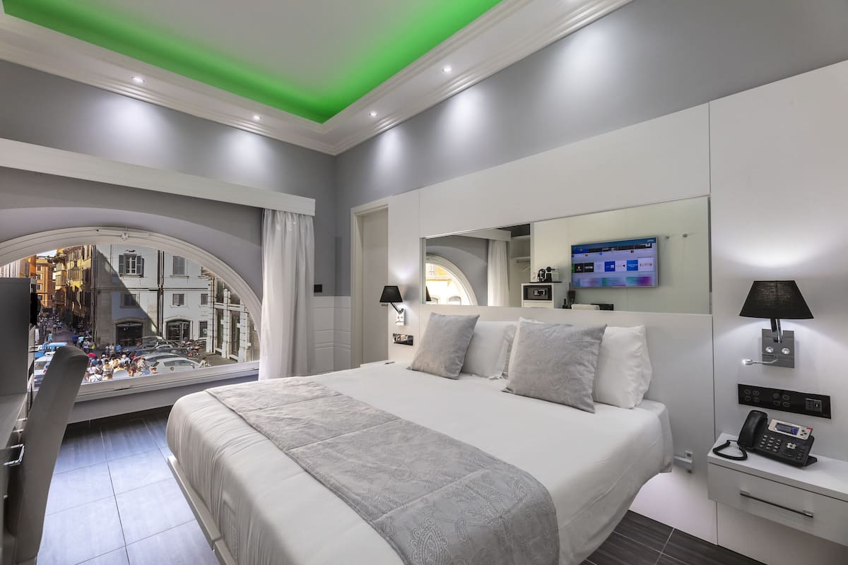 Deluxe Double Room, City View | Egyptian cotton sheets, premium bedding, down duvets, memory-foam beds