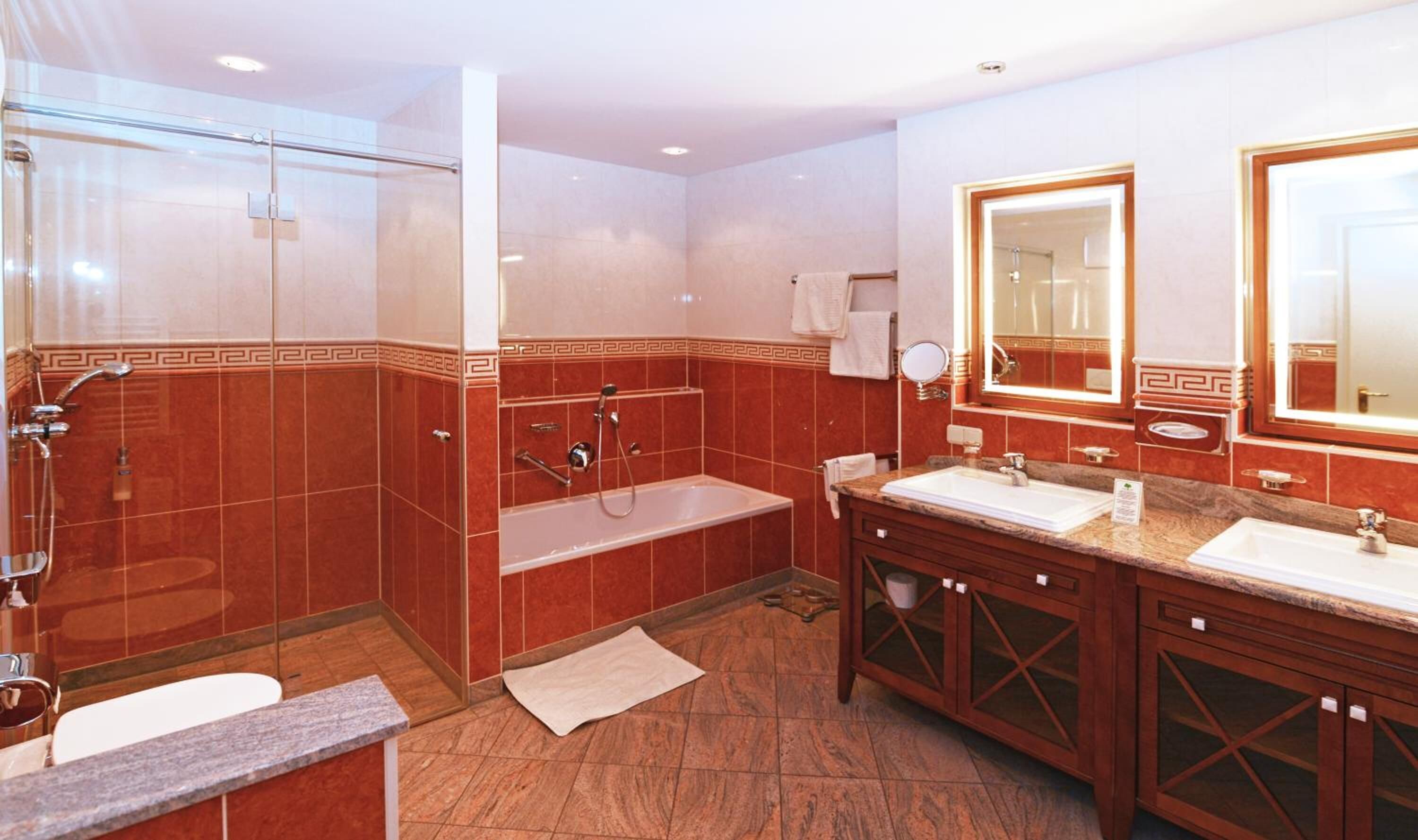 shower, free toiletries, hair dryer, bathrobes