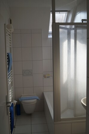 Free toiletries, hair dryer, towels