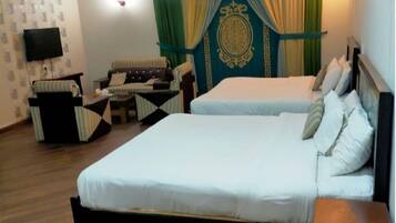 Executive Double Room | Minibar, desk, laptop workspace, iron/ironing board