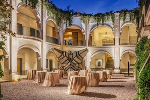 Outdoor banquet area