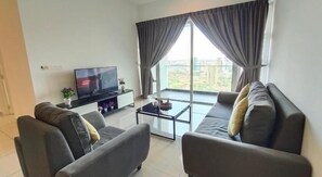 Apartment, 3 Bedrooms | Living area | LCD TV - Ais Kacang Sweet Home Pinnacle Tower (Johor Bahru)
