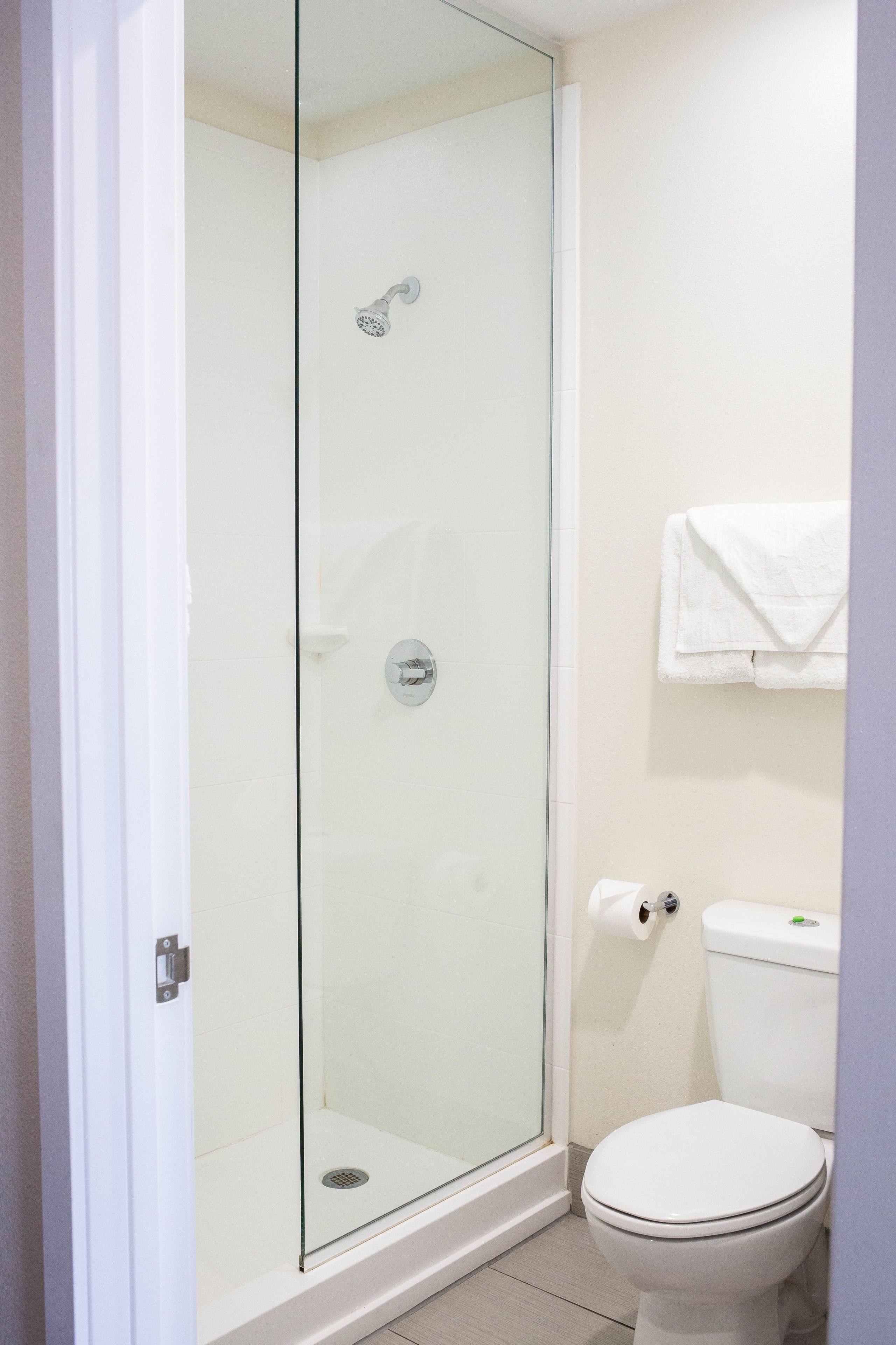 free toiletries, hair dryer, towels