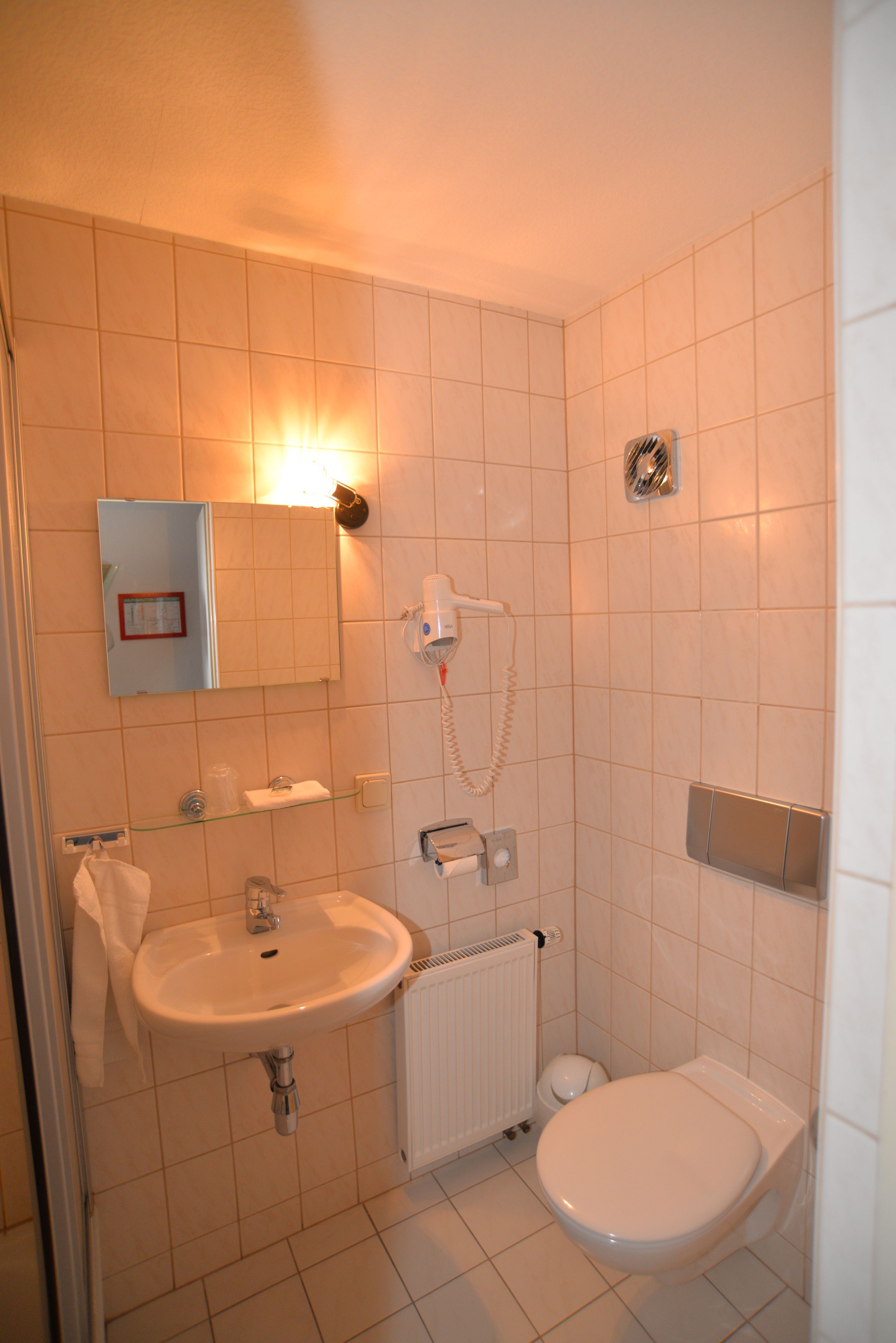 Standard-Einzelzimmer | Badezimmer | Dusche, kostenlose Toilettenartikel