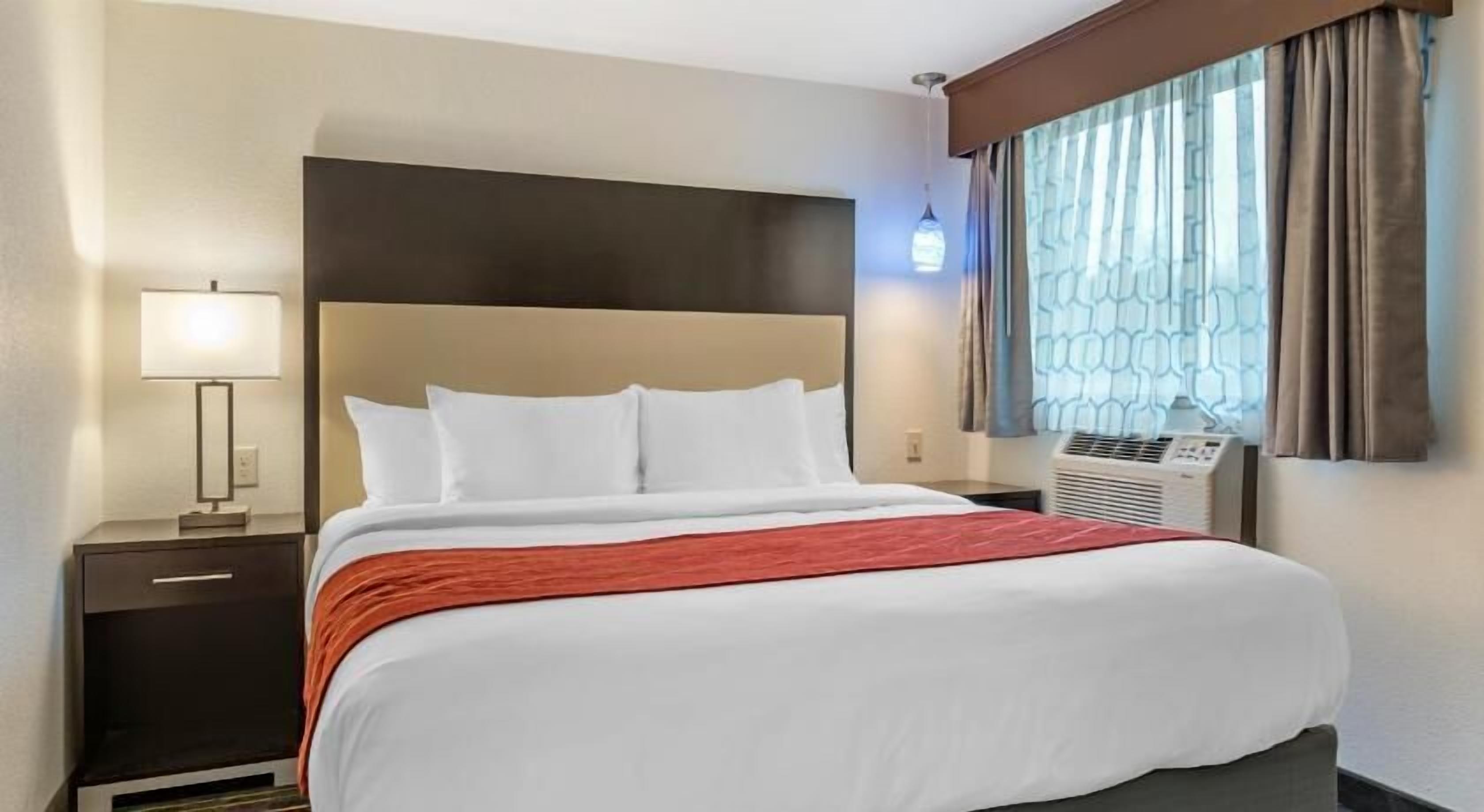 Premium bedding, pillowtop beds, blackout drapes, iron/ironing board