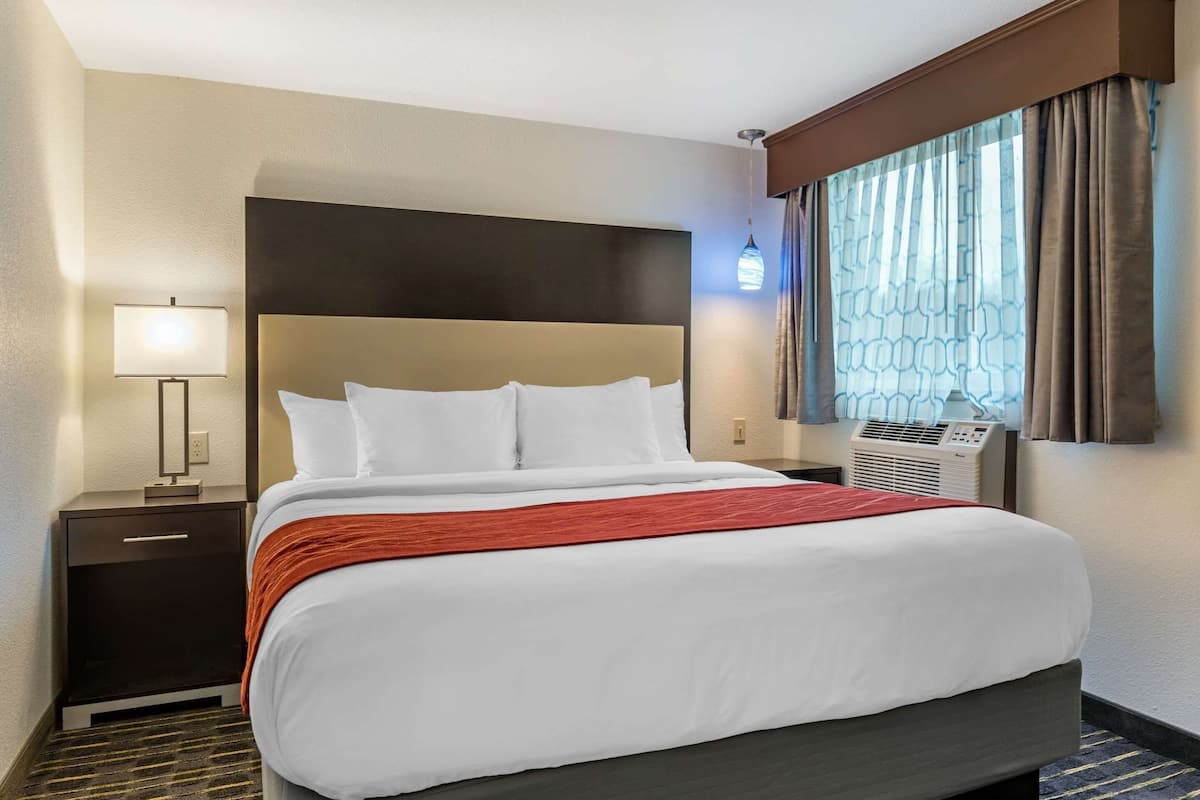 Premium bedding, pillowtop beds, blackout drapes, iron/ironing board