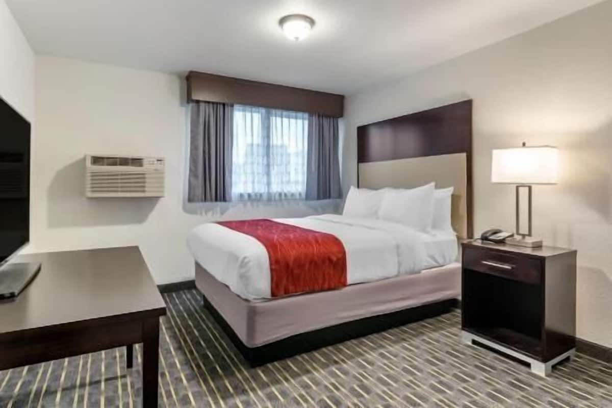 Premium bedding, pillowtop beds, blackout drapes, iron/ironing board