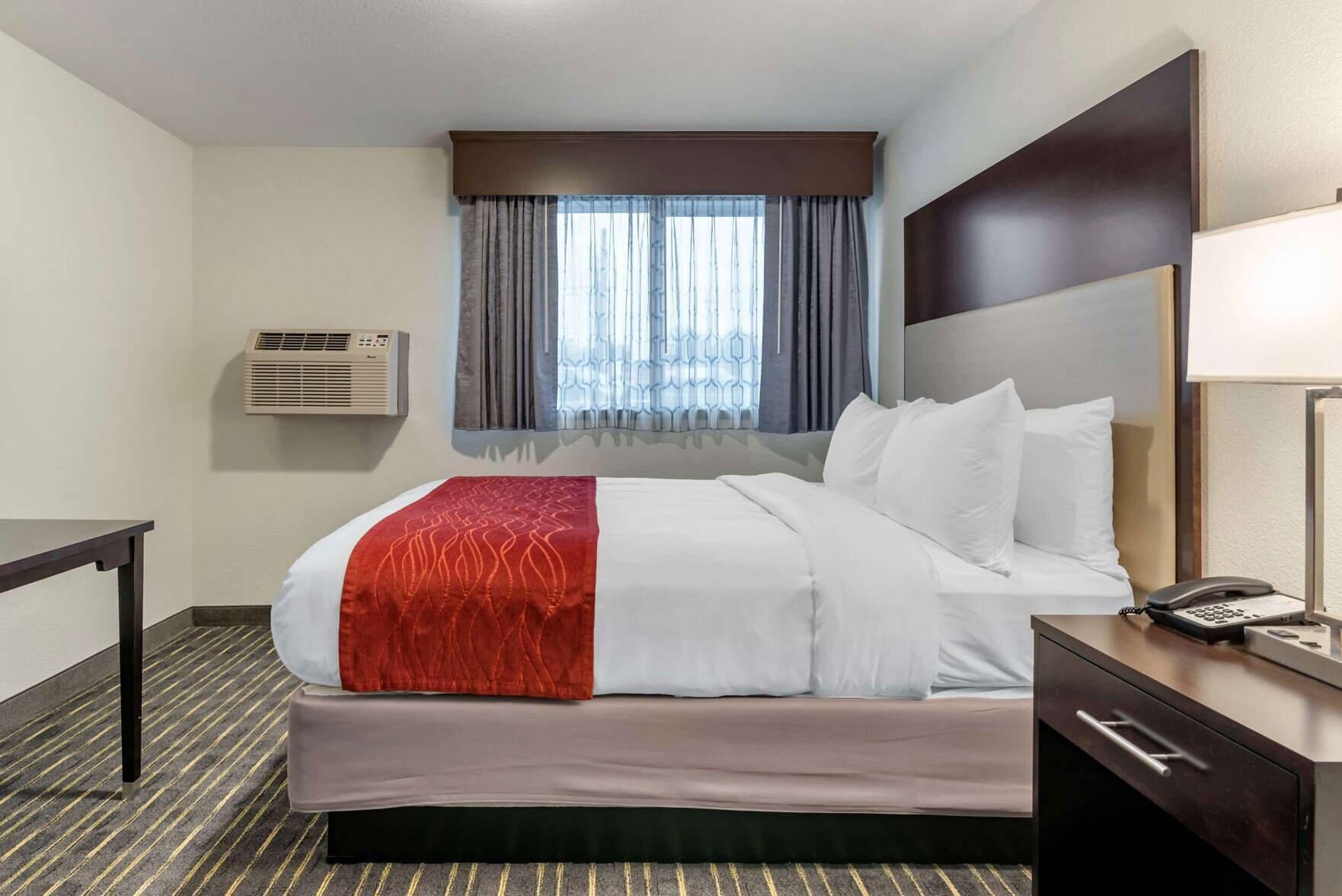 Premium bedding, pillowtop beds, blackout drapes, iron/ironing board