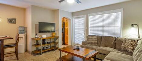 Televisie en een open haard