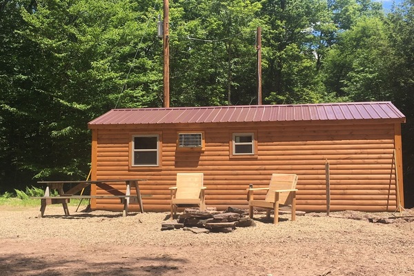 Fire Pit with chairs and picnic table