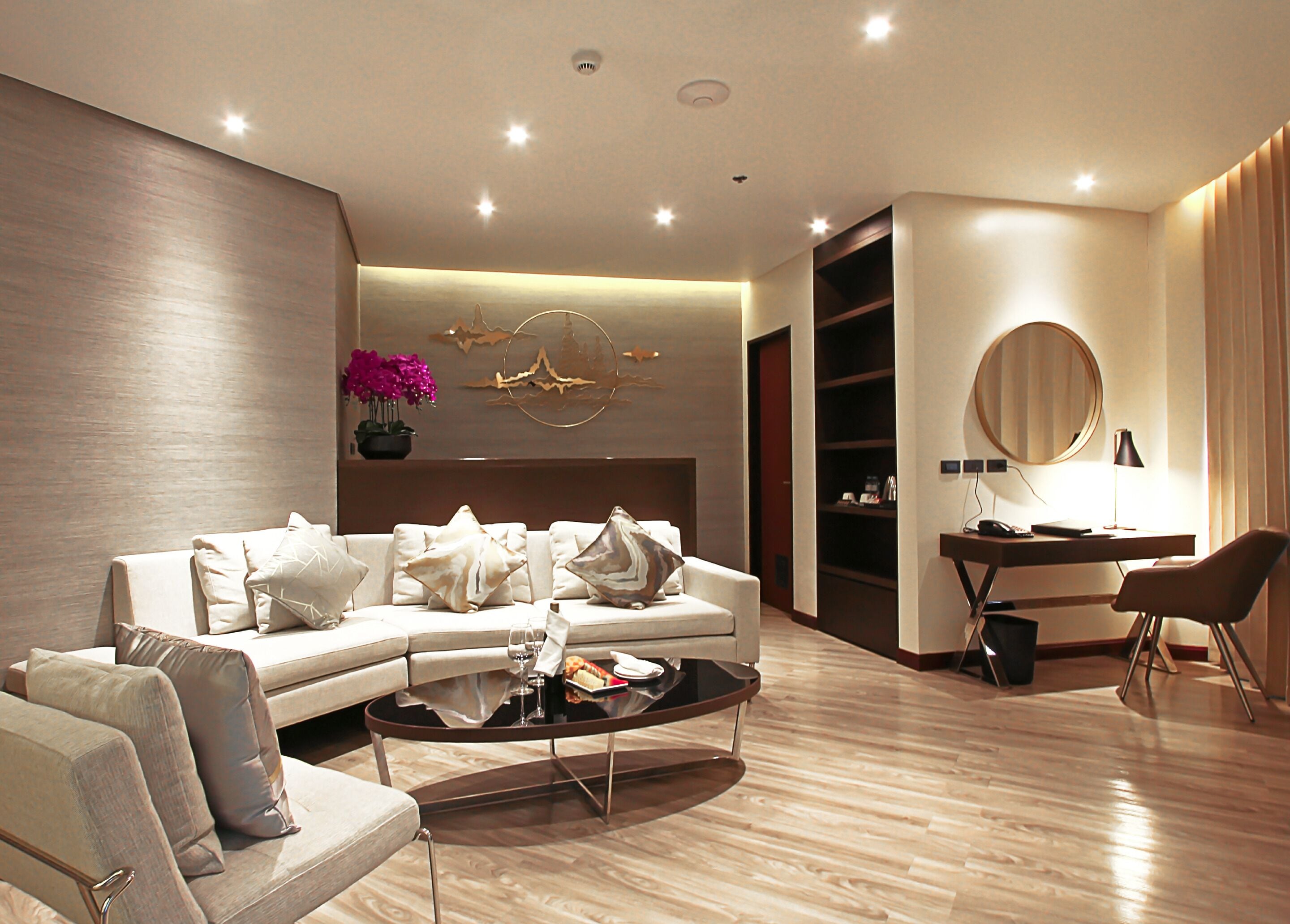 the marison suite | living area | flat-screen tv