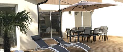 Piscine extérieure, piscine chauffée