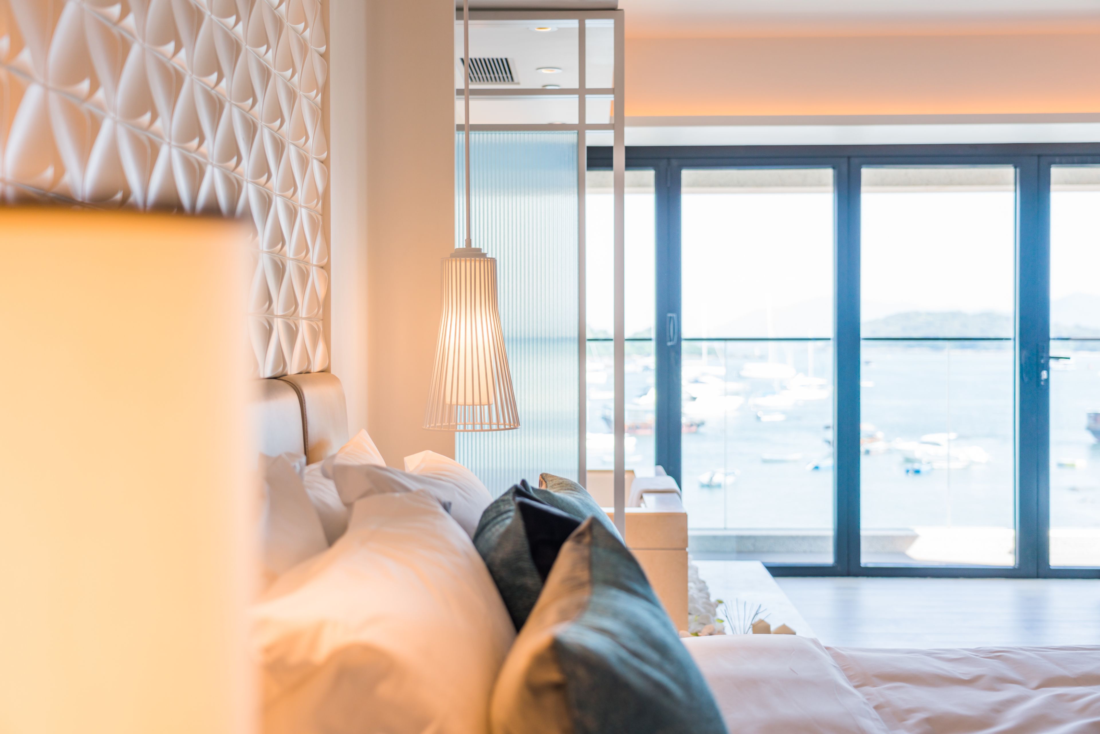Chambre Premium, 1 très grand lit, balcon, vue océan