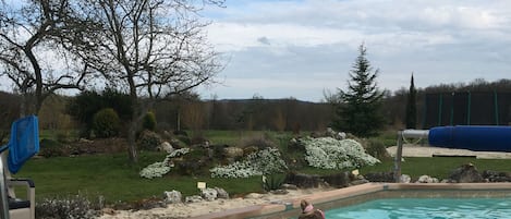 Piscine extérieure, piscine chauffée